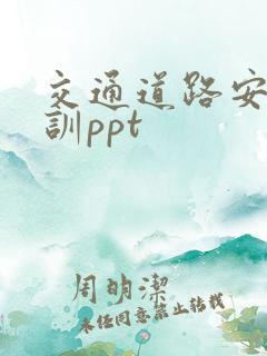 交通道路安全培训ppt