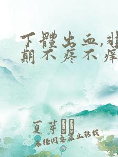 下体出血,非经期不疼不痒