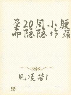 孕20周小腹下面隐隐作痛