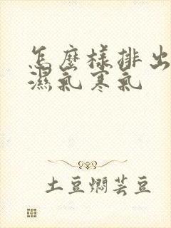 怎么样排出体内湿气寒气