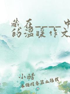 藏在____中的温暖作文800字