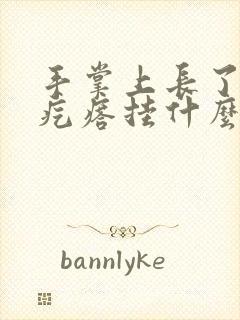 手掌上长了个硬疙瘩挂什么科