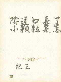 阴道口长了很多小颗粒是怎么回事