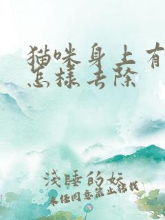 猫咪身上有虫子怎样去除