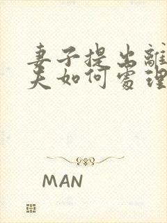 妻子提出离婚丈夫如何处理