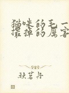 猫咪的毛一拔一撮掉的厉害