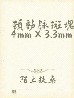 颈动脉斑块1.4mm×3.3mm严重吗