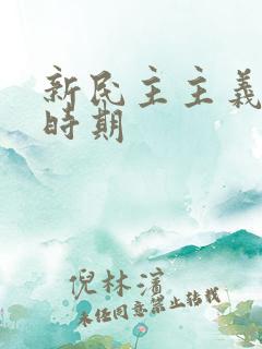 新民主主义社会时期