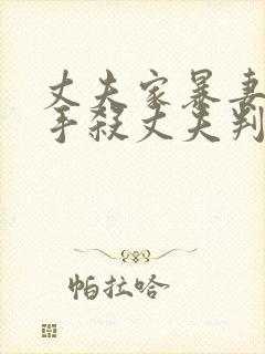 丈夫家暴妻子失手杀丈夫判刑