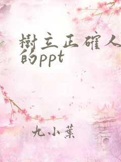 树立正确人生观的ppt