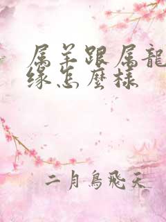 属羊跟属龙的姻缘怎么样