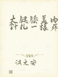 大腿膝盖内侧像针扎一样疼怎么治