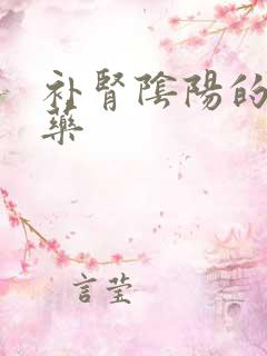 补肾阴阳的中成药