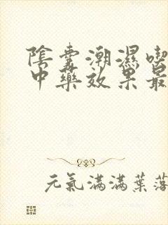 阴囊潮湿吃什么中药效果最好