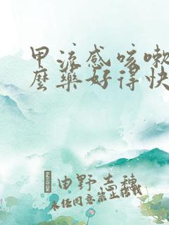 甲流感咳嗽吃什么药好得快