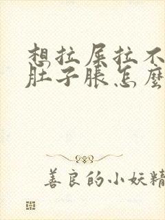 想拉屎拉不出来肚子胀怎么回事