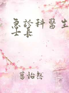 急诊科医生男护士长