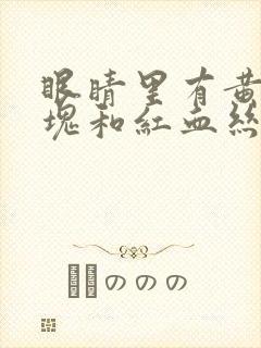 眼睛里有黄色斑块和红血丝怎么回事