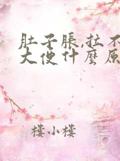 肚子胀,拉不出大便什么原因