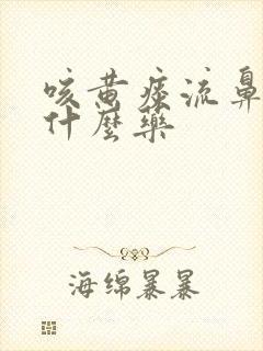 咳黄痰流鼻涕吃什么药