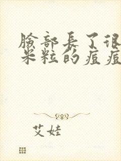 脸部长了很多小米粒的痘痘怎么治