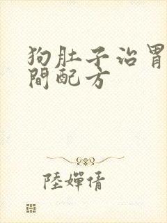 狗肚子治胃病民间配方