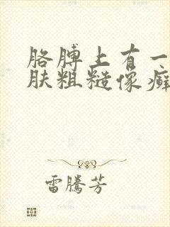 胳膊上有一块皮肤粗糙像癣一样