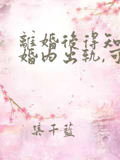 离婚后得知对方婚内出轨,可以起诉