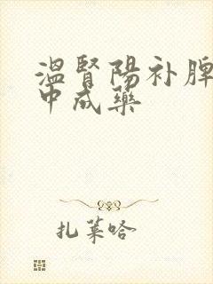 温肾阳补脾阳的中成药