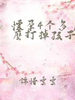 怀孕4个多月怎么打掉孩子