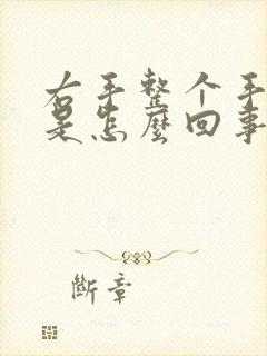 右手整个手发麻是怎么回事