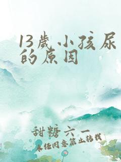 13岁小孩尿床的原因