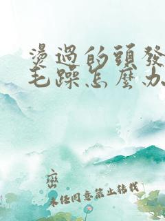 烫过的头发干枯毛躁怎么办