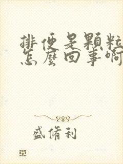 排便是颗粒状是怎么回事啊