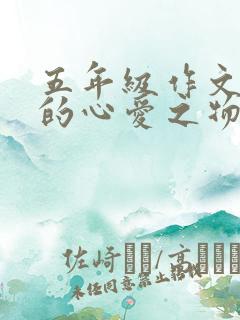 五年级作文《我的心爱之物》