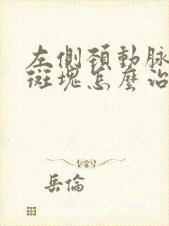 左侧颈动脉窦部斑块怎么治