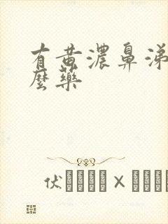 有黄浓鼻涕吃什么药