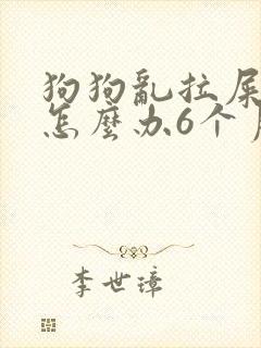 狗狗乱拉屎拉尿怎么办6个月小泰迪