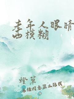 老年人眼睛看东西模糊