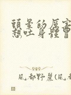 头晕的厉害恶心想吐身体冒虚汗是怎么回事