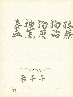 泰迪狗狗拉稀带血怎么治疗,可以吃点什么