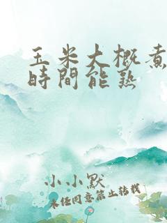 玉米大概煮多长时间能熟