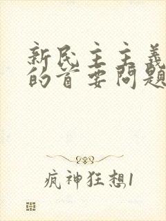 新民主主义革命的首要问题是( )