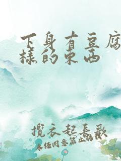 下身有豆腐渣一样的东西