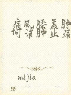 痛风膝盖肿痛如何消肿止痛