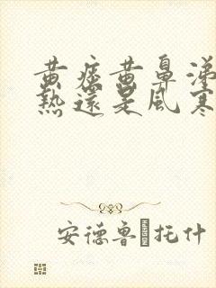 黄痰黄鼻涕是风热还是风寒