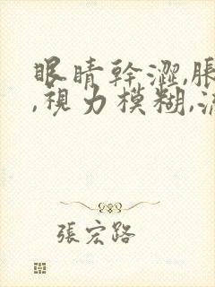 眼睛干涩,胀痛,视力模糊,流眼泪