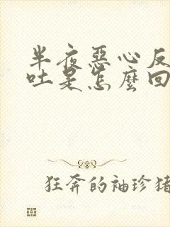 半夜恶心反胃想吐是怎么回事