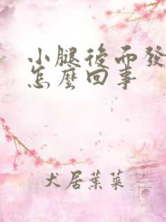 小腿后面发胀是怎么回事