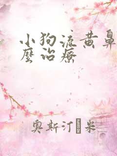 小狗流黄鼻涕怎么治疗